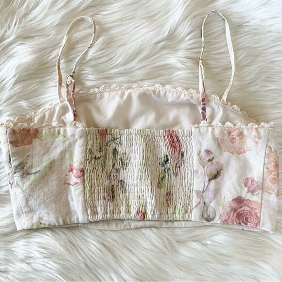 Caroline Constas Floral Linen Shorts & Top Set Size Small Retail $400 - Picture 12 of 16